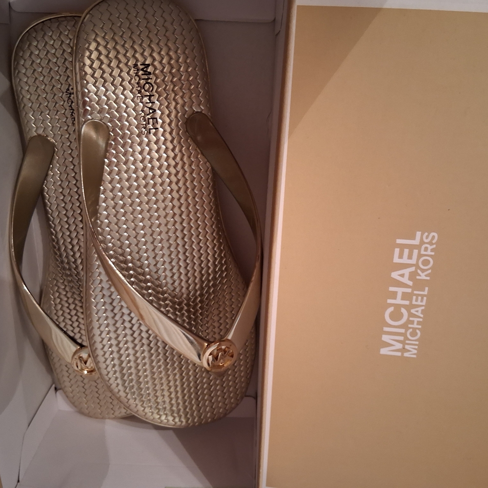 Michael Kors Metallic Gold Sandals